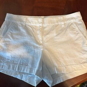 J. Crew White High Waist Shorts Tailored Cotton Design